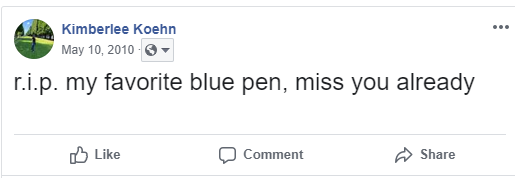 2010 blue pen